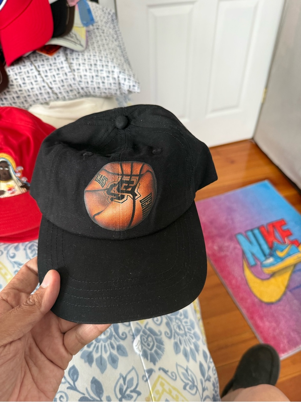 Denim Tears Basketball Graphic Black Hat